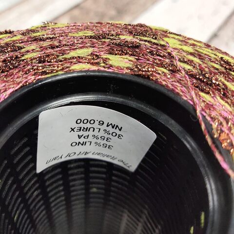 Лен (35%) с люрексом и шишибриками NODINO DI LINO 600 розово-коричневый с медью