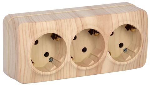 GLORY Роз. 3-я с з/к без з/ш о/у 16А РС23-3-ХС сосна IEK