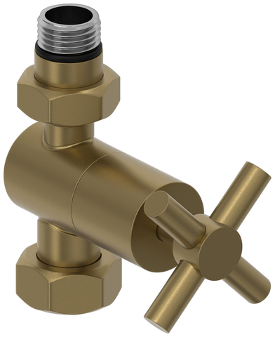 Сунержа 32-1409-1234 Вентиль прямой (крест) G 1/2" НР х G 3/4" НГ (Золотой шёлк)