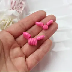 Пружина-стоппер с 30 мм (Bead Stopper), цвет розовый, 2 штуки, И006