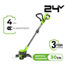 Триммер аккумуляторный Greenworks G24LT301, 24V, 30 см, с 1хАКБ 4А и ЗУ (2113207UB) — фото 1