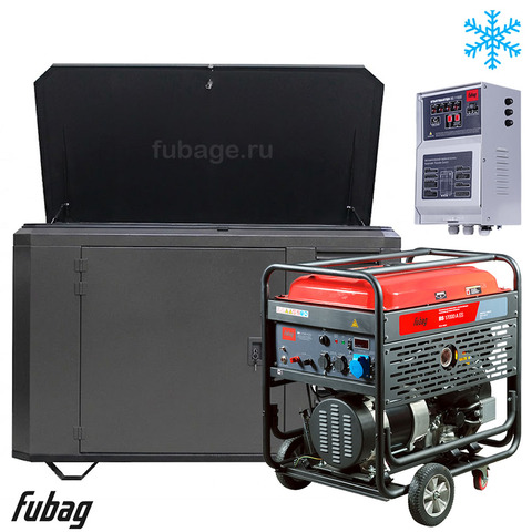 Электростанция в зимнем ультра тихом кожухе с блоком АВР Fubag BS 17000 A ES/1700SSW RAL 7024