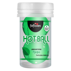 Лубрикант AROMATIC HOT BALL на масляной основе в виде двух шариков (аромат мяты)