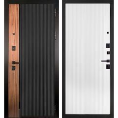 Дверь входная металлическая Сириус Черная шагрень - Белый матовый