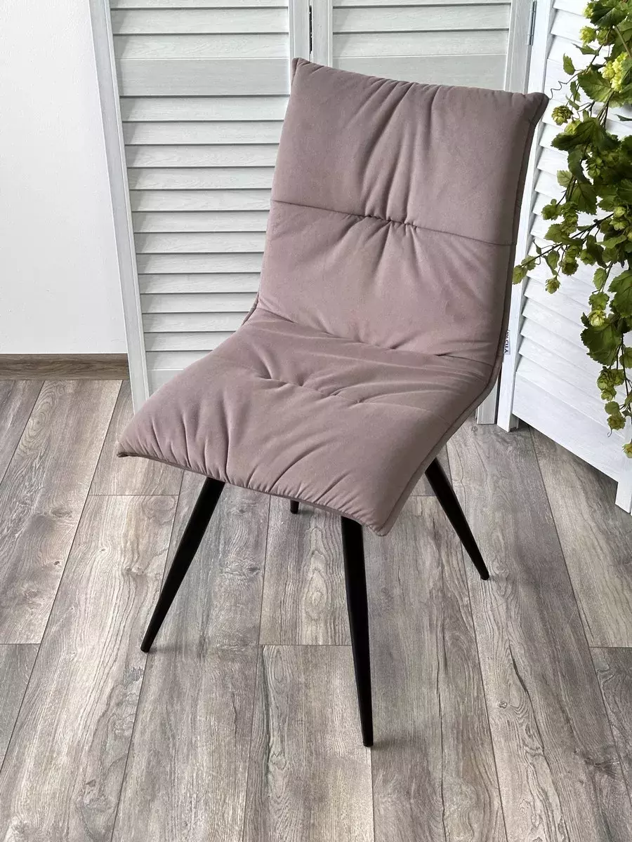 Стул CIRA VT7002-4 Тауп, без пальчиковый велюр/ черный каркас М-City