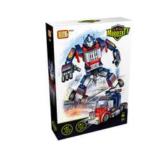 Конструктор-трансформер 2 в 1"Тягач", цвет красно-синий