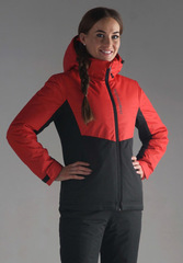 Утеплённая прогулочная лыжная куртка Nordski Montana Red-Black женская