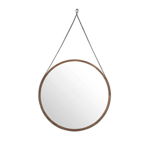 Круглое зеркало с ореховой рамой CPMR27-V36-NOGAL /3038