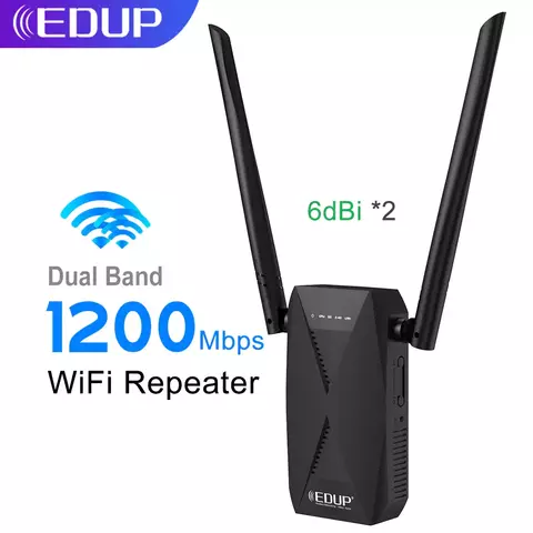 EDUP EP-2939 Wi-Fi репитер (усилитель) 1200 Мбит/с, 2,4 ГГц, 5 ГГц