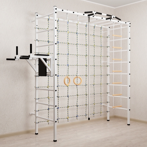 Спортивный комплекс Sv Sport П 4030 (Турник/Брусья/Канат/Кольца/Лестница/Сетка)