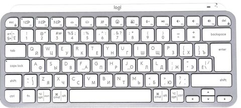 Клавиатура Logitech беспроводная MX Keys Mini Pale RUS, серый