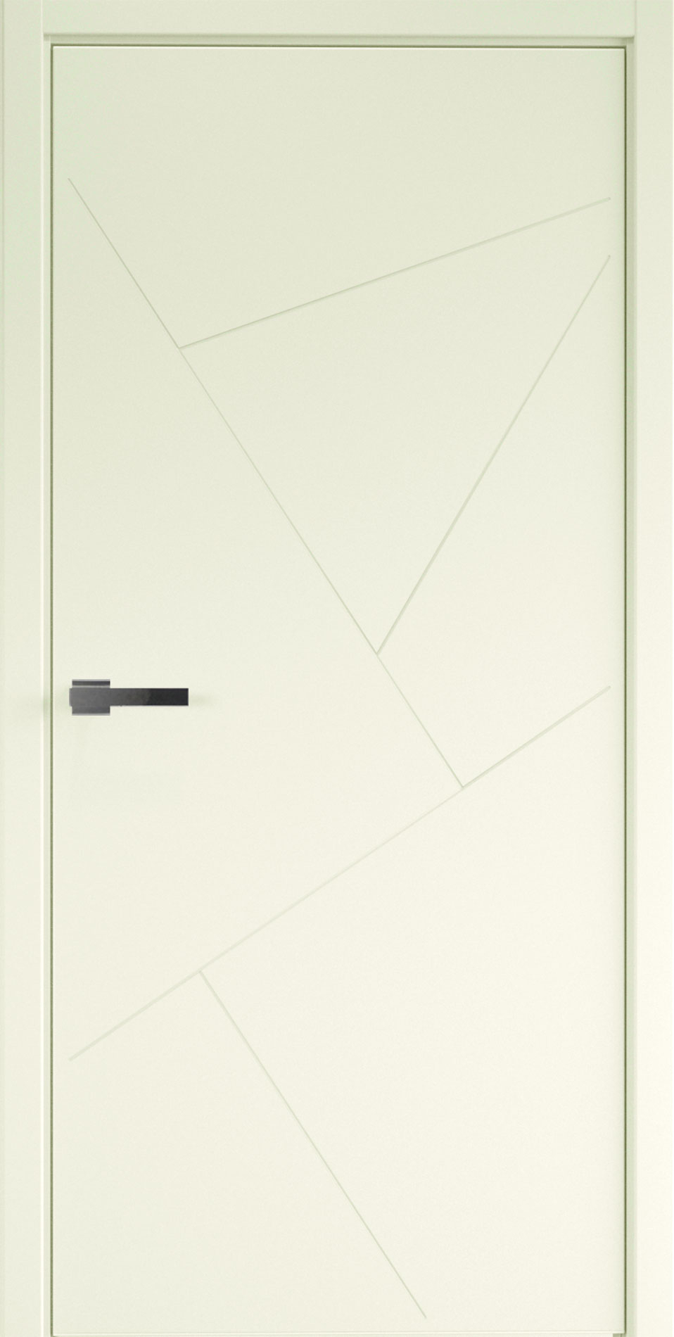 Дверь межкомнатная Альберо (Фрегат) Геометрия (Эмаль) Геометрия-2 (предустановлена магнитная защелка хром/никель матовый), цвет слоновая кость, эмаль, глухая