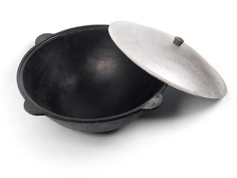 Чугунный казан с плоским дном 22 л