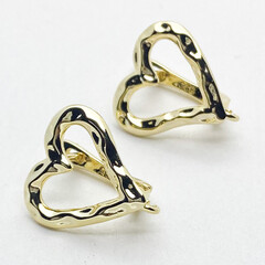 Ювелирные швензы с позолотой Сердце, размер 16*16 мм, цена за пару