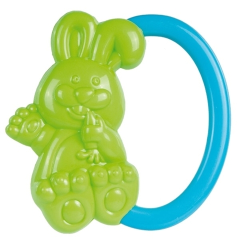 Погремушка - кролик, 0+ (зеленый)
