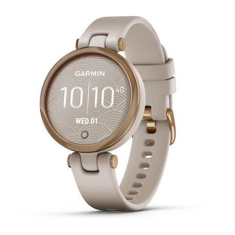 Garmin Lily Sport - Rose Gold Bezel with Light Sand Case and Silicone Band