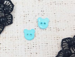 Пуговицы "Мишка", р. 1,1х1,2 см, ментоловый