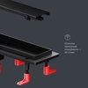 Am.Pm W02SC-U11-060-04BM PrimeFlow Трап для душа линейный универс затвор Tile 60см цвет черн мат