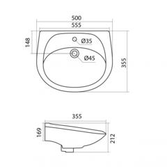 УМЫВАЛЬНИК SANTEK БРИЗ 50