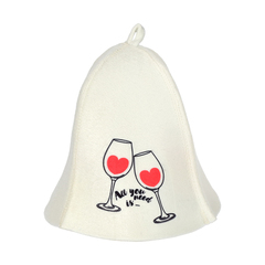 Шапка для бани и сауны Hot Pot All you need is wine, войлок, 228763