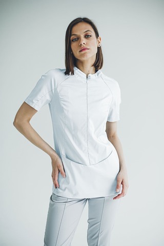 Блуза женская м283 toray стретч белый