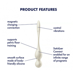 Тренажер для интимных мышц с вибрацией Satisfyer Love Birds 1 белый (Connect App)