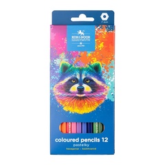 Карандаши цветные KOH-I-NOOR RACOON/ЕНОТЫ 3552, 12 цветов