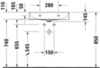 Раковина мебельная компакт Duravit DuraSquare 2356600044