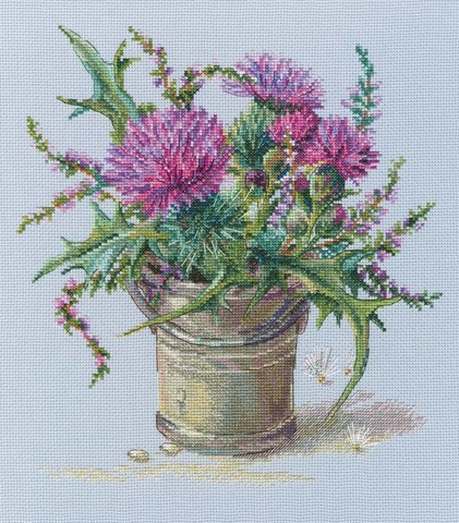 Коллекция:	Цветы¶Название по-английски:	Scottish thistle¶Название по-русски:	Шотландский чертополох¶