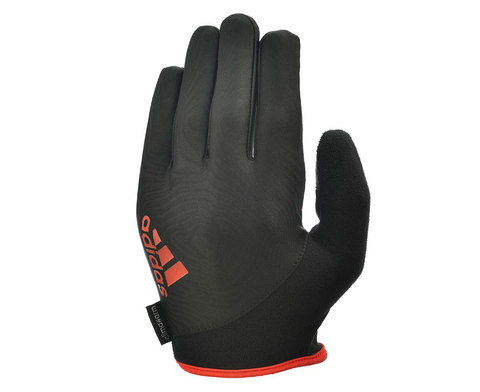 ADGB-12423RD Перчатки д/фитнеса (с пальцами) Adidas Essential черно\красные р.L