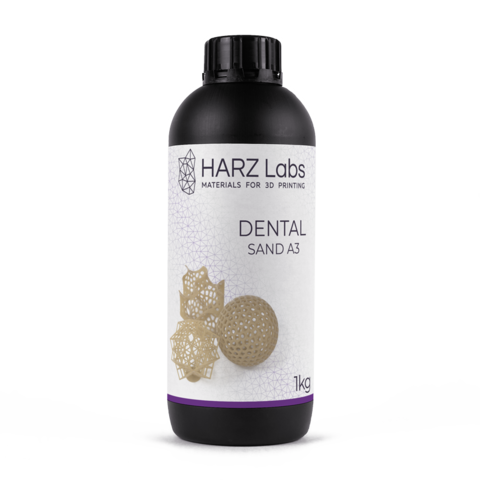 Фотополимер HARZ Labs Dental Sand A3, бежевый (1 кг)