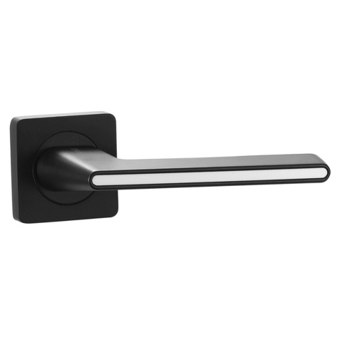 Дверная ручка Vantage V51BL-2WH AL (Черный/Белый)