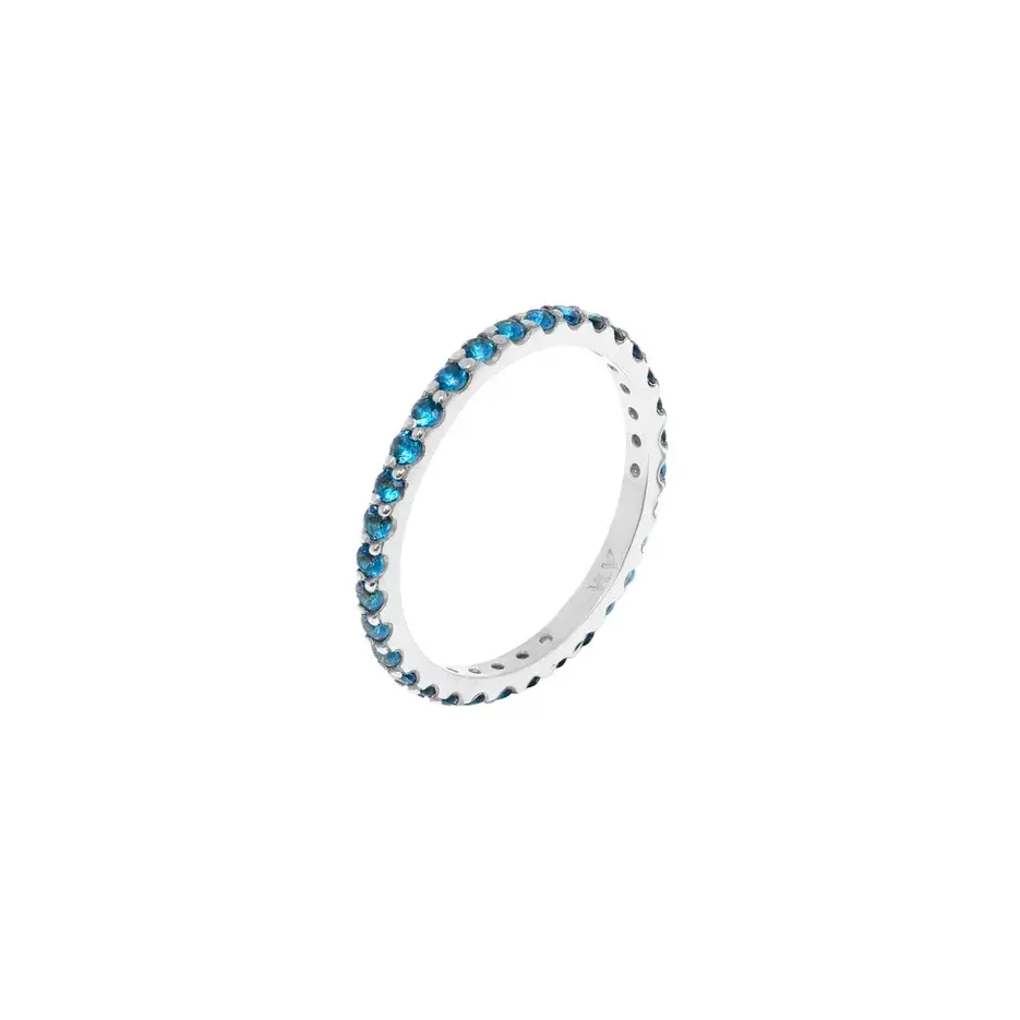 

Кольцо Pave Tiny Ring - Silver Blue