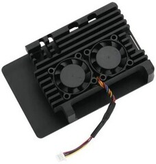 RA787 Корпус ACD Metal Aluminum Case with Four-line Double Fans for Raspberry Pi 5