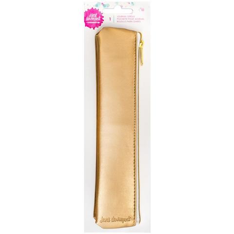 Пенал Jane Davenport Mixed Media Journal Girdle Pencil Pouch- Gold Faux Leather