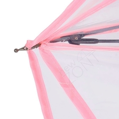 Зонт-наоборот прозрачный розовая сакура, механика
