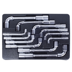 KING TONY (9-1812MR) Набор торцевых ключей Г-образных, ложемент, 12 предметов