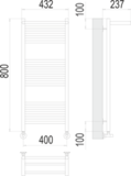 Полотенцесушитель Terminus Аврора с/п П16 400х800