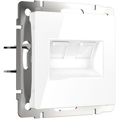 Розетка Werkel WL01-RJ-45+RJ-45 белый (2-ая комп)