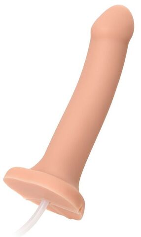 Телесный фаллос с имитацией эякуляции Silicon Cum Dildo L - 19,6 см. - Strap-on-me 6013250