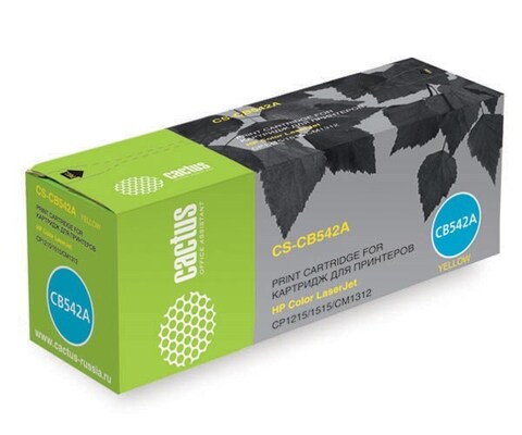 Картридж лазерный Cactus CS-CB542A CB542A желтый (1400стр.) для HP CLJ CP1215, 1515, CM1312