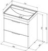 Aquanet 310153 Тумба Ирис new 70 напольная 2 ящ. цв.белый глянец (310153)