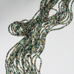 Индийский агат (халцедон) натуральный, 2,5мм, шар, микроогранка