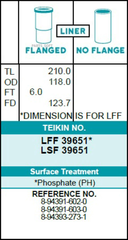 Гильза блока цилиндров TEIKIN LSF39651 (6шт/упак) не хонингованная