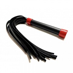 Плеть из эко-кожи чёрно-красная