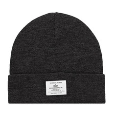 Шапка Alpha Industries Essential Beanie Dark Charcoal Heather (Темно-серая)