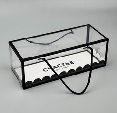 Коробочка для рулета и сладостей c ручками Счастье, 27×11×9.5 см