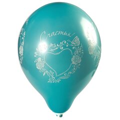 
          Шар воздушный Alingar, №10, "Счастья" №5, ассорти (рисунок сердце с цветами), 100шт/уп, пакет с европодвесом