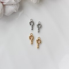 Подвеска Вопросительный знак 12*5 мм, родий, П163