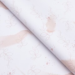Упаковочная бумага глянцевая, Листочки, 0,7*1 м, 5 листов